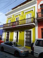 Bright Yellow Casa (two story house), San Juan, Puerto Rico