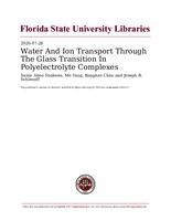 Water And Ion Transport Through The Glass Transition In Polyelectrolyte Complexes