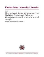 Hierarchical factor structure of the Bullying Participant Behavior Questionnaire with a middle school sample