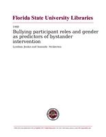 Bullying participant roles and gender as predictors of bystander intervention