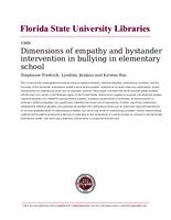 Dimensions of empathy and bystander intervention in bullying in elementary school