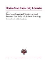 Teacher-Directed Violence and Stress: the Role of School Setting